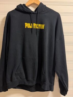 Oversized Pulp Fiction Hoodie Black XL XXL Streetwear Y2K